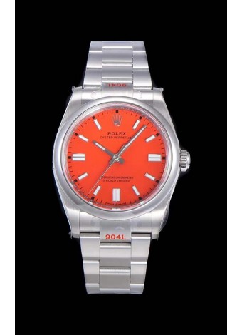 Rolex Oyster Perpetual REF#124300 41MM Movimiento Cal.3230 Réplica Suizo Dial Rojo Acero 904L Reloj Réplica a Espejo 1:1