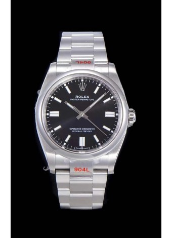 Rolex Oyster Perpetual REF#124300 41MM Movimiento Cal.3230 Réplica Suizo Dial en Negro Acero 904L Reloj Réplica a Espejo 1:1