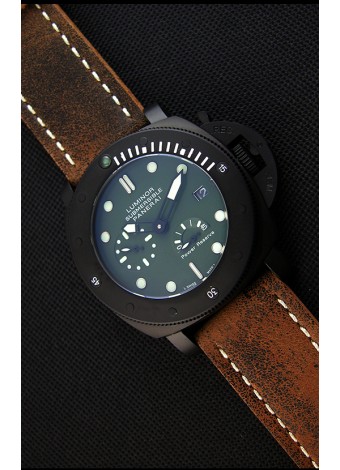 Panerai Luminor Submersible Reloj Réplica Japonés con Indicador de Reserva de Energía y Revestimiento en PVD