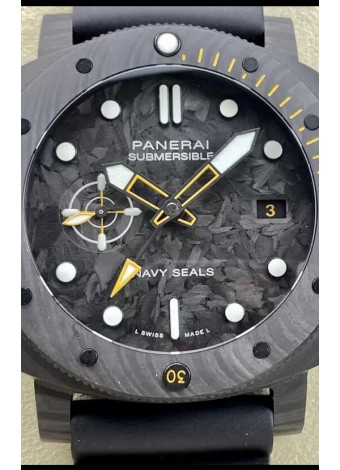 Panerai Submersible PAM01324 Edición Carbotech GMT Navy Seals Reloj Réplica Espejo 1:1 44MM