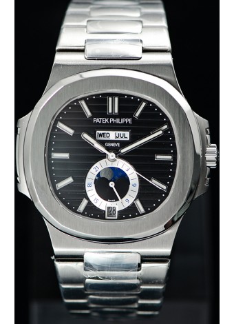 Patek Philippe Nautilus 5726A Reloj Suizo a Espejo 1:1 Dial Negro