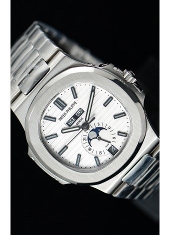 Patek Philippe Nautilus 5726A Reloj Suizo a Espejo 1:1 Dial Blanco