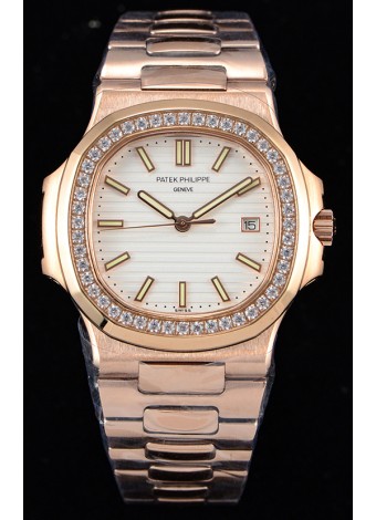 Patek Philippe Nautilus 5711/1R Reloj a Espejo 1:1 - Bisel con Diamantes redondeados