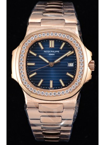 Patek Philippe Nautilus 5711/1R Reloj a Espejo 1:1 - Bisel con Diamantes redondeados