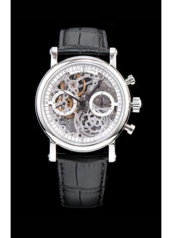Patek Philippe Complications Skeleton Chronograph Watch in 904L Steel Case