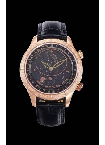Patek Philippe 6102R Grand Compilations Reloj Réplica Suizo a Cuerda Manual - Bisel Resistente Dial Negro