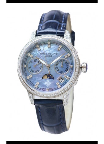 Patek Philippe Grand Complications Ladies First Perpetual Calendaer Caja Acero Reloj Réplica Suiza