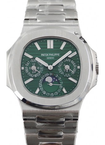 Patek Philippe Nautilus 5740 Perpetual Calendar Acero Inoxidable Dial Verde Reloj Réplica Suiza 