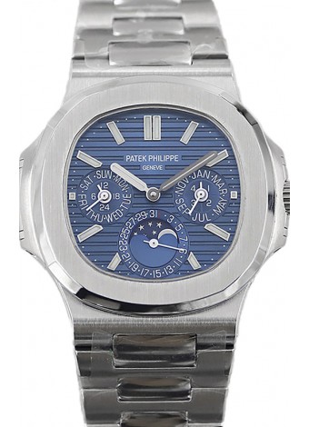 Patek Philippe Nautilus 5740 Perpetual Calendar Acero Inoxidable Dial Azul Reloj Réplica Suiza 