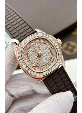 Patek Philippe Aquanaut 5062/450R-001 Oro Rosado Pavimentado de Diamantes Reloj Réplica Suiza 