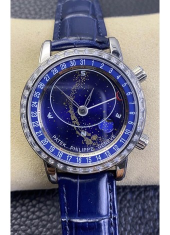 Patek Philippe 6104G Grand Compilations Reloj Réplica Suizo a Cuerda Manual - Bisel Diamantes