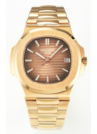 Patek Philippe Super Clone Nautilus 5711/1R-001 in Dial Oro Rosado Marrón