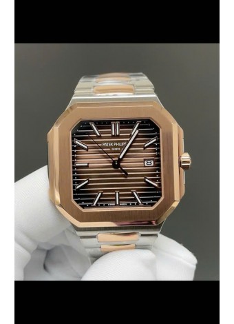 Patek Philippe Cubitus 5821 Caja Dos Tonos Dial Marrón Reloj Réplica Suizo 