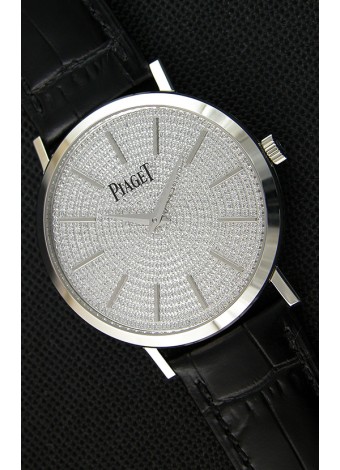 Piaget Altiplano G0A36128 Paved Diam Dial Reloj Réplica de Cuarzo Suizo en Caja de Acero