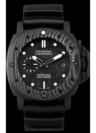 Panerai Submersible Marina Militare Carbotech 47MM Reloj Suizo a Espejo 1:1
