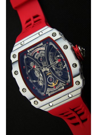 Richard Mille RM53-01 Pablo Mac Donough Caja de Carbón Forjado color Blanco Reloj Réplica Suizo