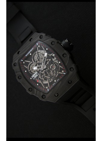Richard Mille RM35-2 Rafael Nadal Caja de Carbón Forjado con Correa Negra