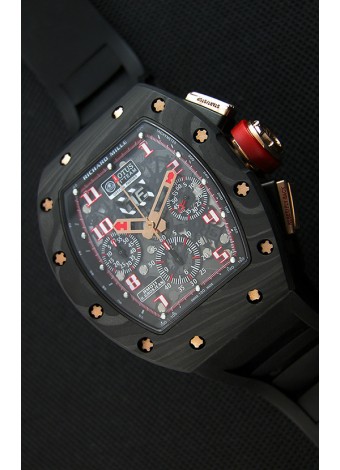 Richard Mille RM011 Romain Grosjean Edición Lotus F1 Caja de Carbón Forjado Reloj Suizo