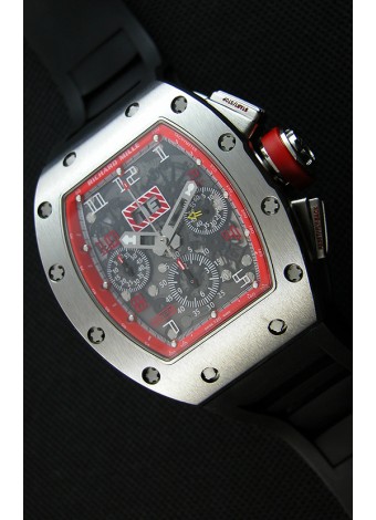 Richard Mille RM011-FM Felipe Massa Caja de Titanio de una sola Pieza en Correa Negra