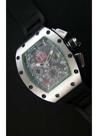 Richard Mille RM011-FM Felipe Massa Caja de Titanio de una sola Pieza en Correa Negra