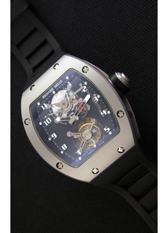 Richard Mille RM001 Evolution Tourbillon Reloj Réplica Suizo con Caja Mate satinado con cuentas