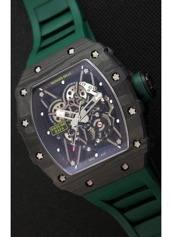 Richard Mille RM35-02 Rafael Nadal Caja de Carbón Forjado con Correa Verde