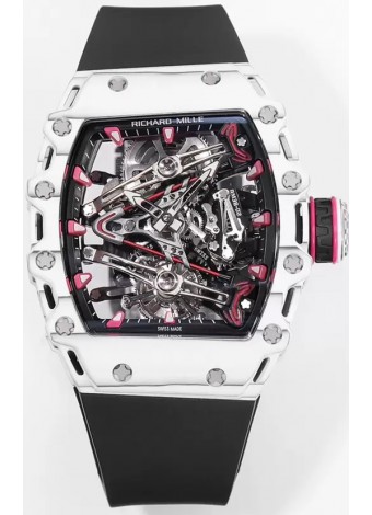 Richard Mille RM38-02 Carbono Blanco Bubba Watson Nylon Negro Tourbillon Movement Réplica Espejo 1:1