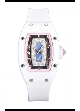 Richard Mille RM007 Superclone Reloj Réplica Suiza Automático Dial Perla Cerámica Blanca