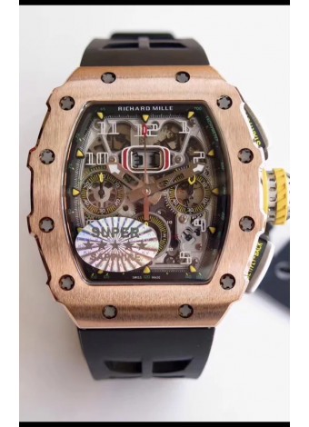 Richard Mille RM011-03 Felipe Massa Calidad Espejo 1:1 Caja de Titanio Ligero de una Pieza