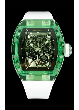 Richard Mille RM35-01 Caja Zafiros Transparentes Con Tourbillon Genuino Reloj Super Clone