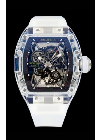 Richard Mille RM35-01 Caja Zafiros Transparentes Con Tourbillon Genuino Reloj Super Clone