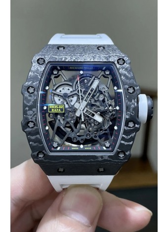 Richard Mille 035-02 Negro NTPT Movimiento Real Vaucher Reloj Súper Réplica