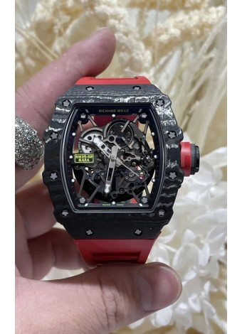 Richard Mille 035-02 Negro NTPT Movimiento Real Vaucher Reloj Súper Réplica