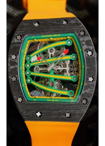 Richard Mille RM59-01 Genuino Movimiento Tourbillon en Caja de Carbono NTPT Negro
