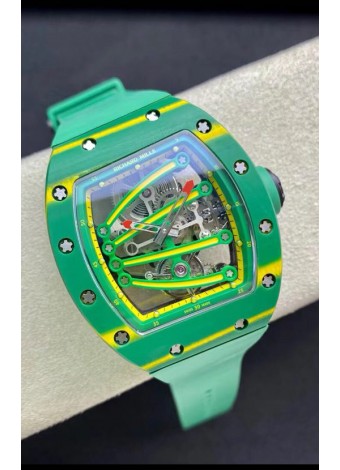 Richard Mille RM59-01 Genuino Movimiento Tourbillon en Caja de Carbono NTPT Verde