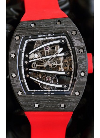 Richard Mille RM59-01 Genuino Movimiento Tourbillon en Caja de Carbono NTPT Negro