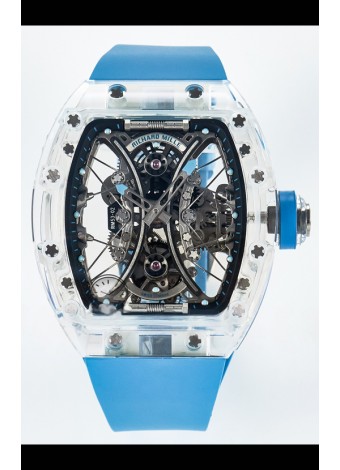 Richard Mille Super Clone RM53-01 Pablo Mac Donough Caja Zafiro con Movimiento Tourbillon Original