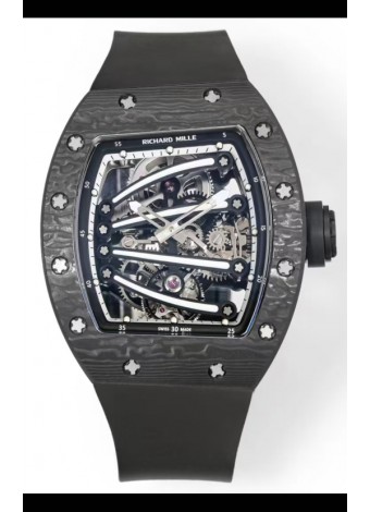 Richard Mille Super Clone RM59-01 Caja Carbono NTPT Dial Negro Reloj Réplica Suizo