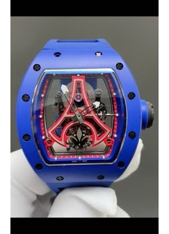Richard Mille RM52-03 Paris Saint-Germain Tourbillon Cerámica Azul Reloj Réplica Suizo 