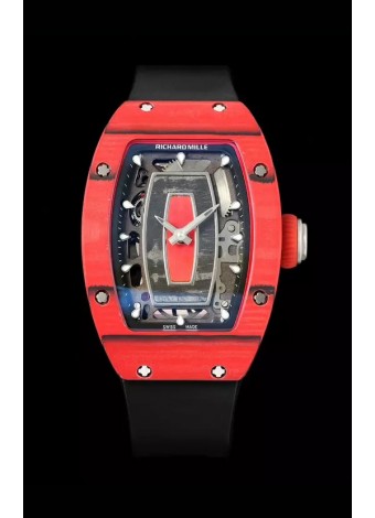 Richard Mille RM07 Rojo Caja Carbono 1:1 Superclone Reloj Réplica Suizo
