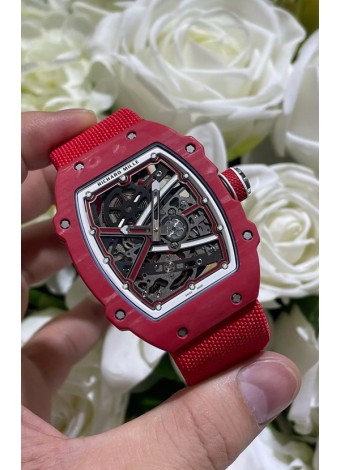 Richard Mille Super Clone RM67-02 Rojo Carbon TPT 37 Gramos Reloj Correa Roja