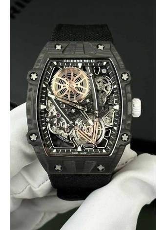 Richard Mille Super Clone 27-05 Negro Carbon Casing Reloj Réplica Suizo 