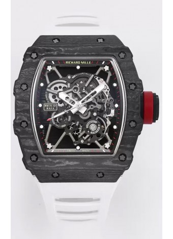 Richard Mille RM35-01 Rafael Nadal Caja de Fibra de Carbono con Genuino Tourbillon Reloj Super clone