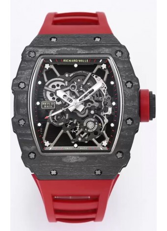 Richard Mille RM35-01 Rafael Nadal Caja de Fibra de Carbono con Genuino Tourbillon Reloj Super clone