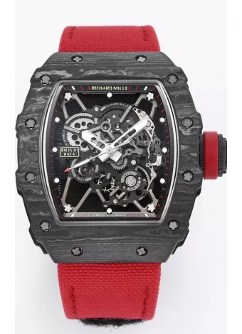 Richard Mille RM35-01 Rafael Nadal Caja de Fibra de Carbono con Genuino Tourbillon Reloj Super clone