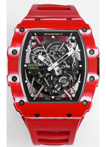 Richard Mille RM35-02 Rafael Nadal Caja de Fibra de Carbono con Genuino Tourbillon Reloj Super clone