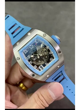 Richard Mille RM010 Reloj Réplica Acero Inoxidable Correa Azul