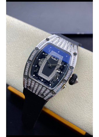 Richard Mille RM-07-02 Diamantes Acero Inoxidable Señoras Reloj Réplica a Espejo 1:1