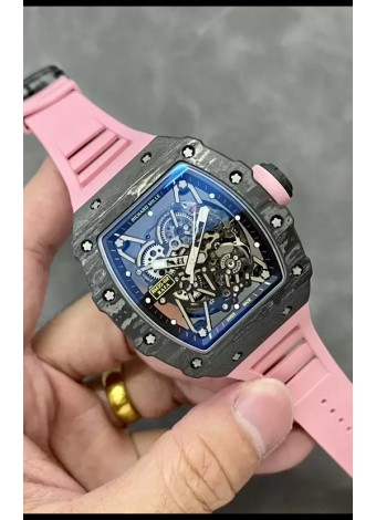Richard Mille RM35-02 Rafael Nadal Caja Fibra de Carbono con Tourbillon Genuino Reloj Super Clone