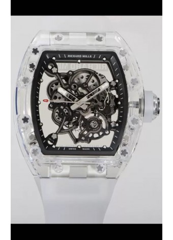 Richard Mille RM055 Caja con Zafiro Transparente con Genuino Tourbillon Reloj Super Clon
